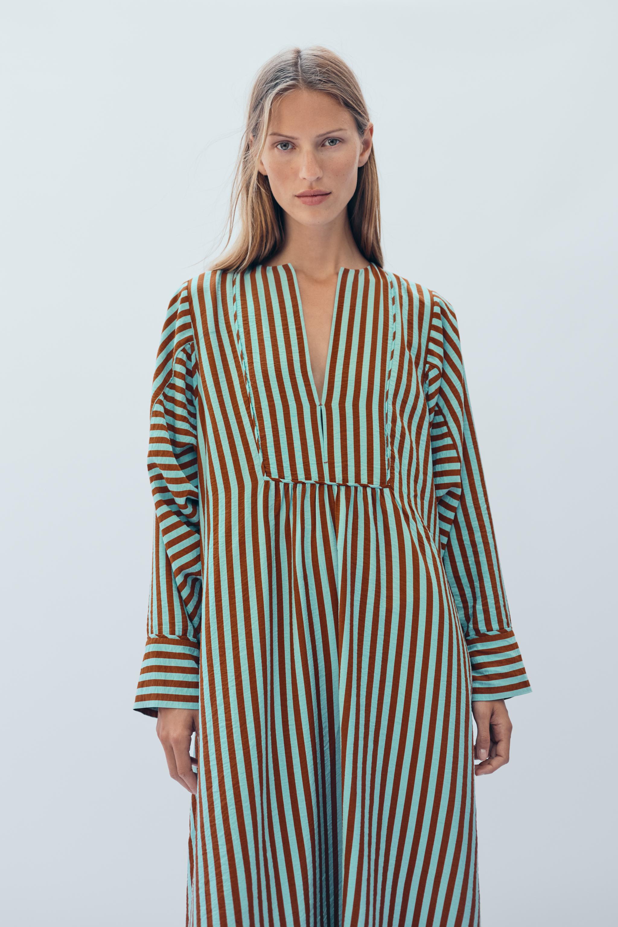 LIMITED EDITION STRIPED KAFTAN DRESS